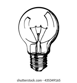 Sketch of hand drawn lamp, design element, Vector illustration