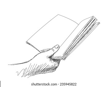 Hand Holding Book Sketch Images Stock Photos Vectors Shutterstock