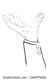 Sketch Hand Holding, Picking / Take or Receive Something