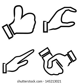 sketch hand set, drawing hand set