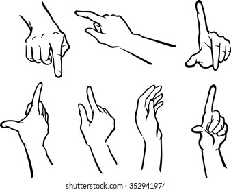 Sketch Hand Tap-Variations of hand actions for touch screen