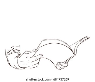 Hand Holding Book Sketch Images Stock Photos Vectors Shutterstock