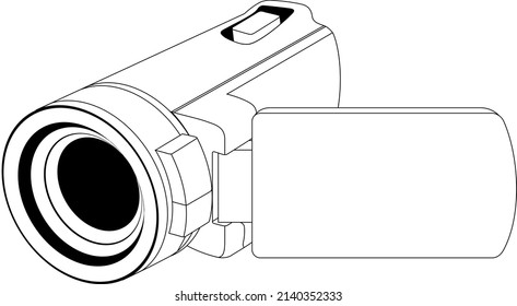 Esbozo de Handycam. Esbozo simple. Adecuado para algo de transporte