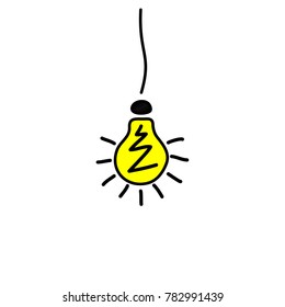 Sketch of hanging bulb