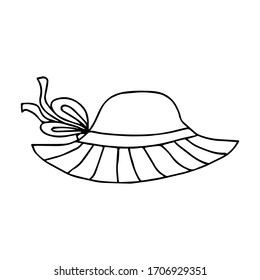 Sketch of a hat. Vector element for design. Doodle illustration.