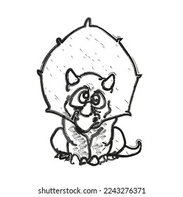 Sketch hatching unicorn. Wild animals.