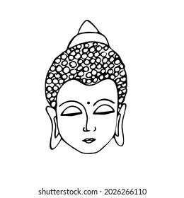 Sketch of the head of the Buddha