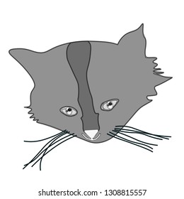 Sketch head cat for you design.