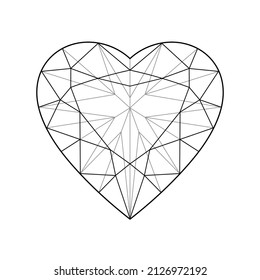 11,718 Diamond heart outline Images, Stock Photos & Vectors | Shutterstock