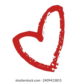 Sketch Heart Doodle. Pen line element. Simple sketch line style emphasis, attention, pattern elements. Vector illustration.