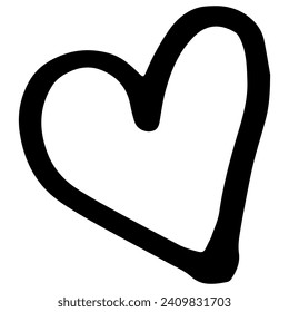 Sketch Heart Doodle. Pen line element. Simple sketch line style emphasis, attention, pattern elements. Vector illustration.