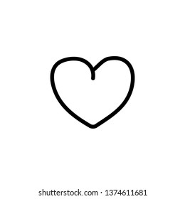 Sketch heart icon vector