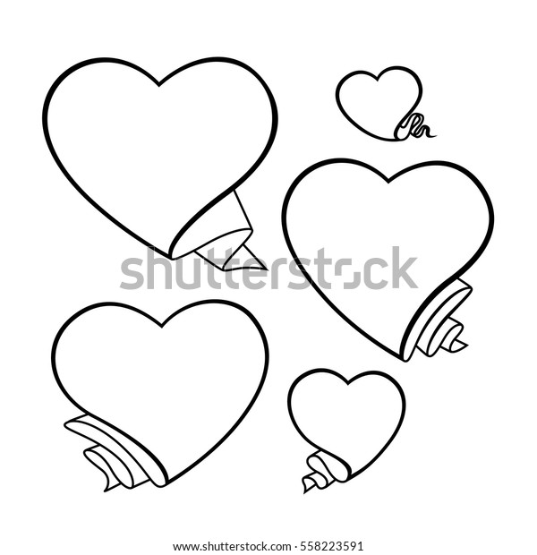 Sketch Heart Set Vector Illustration Stock Vector (Royalty Free ...