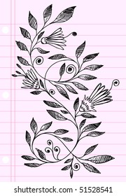 Sketch henna Doodle Vector Illustration Flower