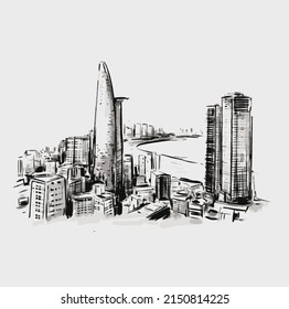 Sketch of Ho Chi Minh city 