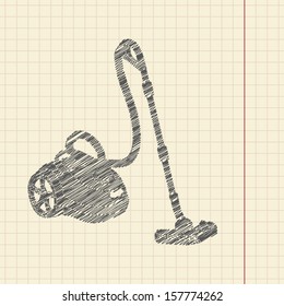 Sketch hoover for your design, vector illustration, eps10, 2 layers.