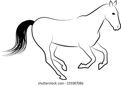 sketch of horse