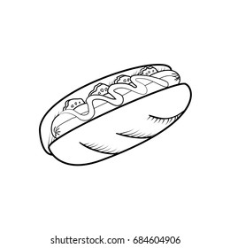Sketch Hot Dog