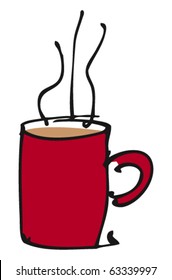 sketch of a hot drink