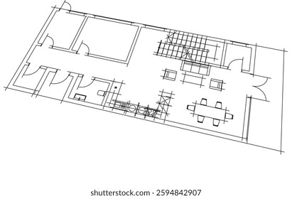 sketch of house 3d drawing