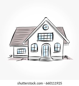 House Sketch Images, Stock Photos & Vectors | Shutterstock