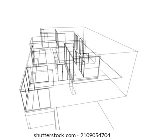sketch of house vector illustration