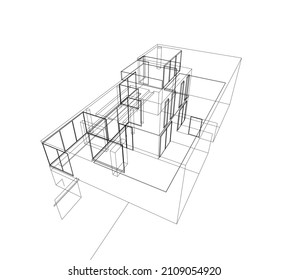 sketch of house vector illustration
