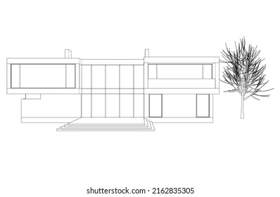 Skizze eines Hauses, Vektorgrafik