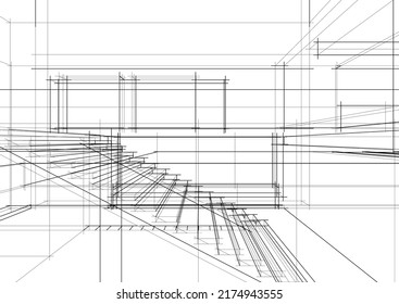 Skizze eines Hauses, Vektorgrafik