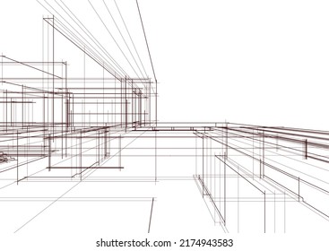 Sketch of a house vector illustration