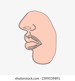Sketch of the human Body part in vector design. Line drawing of the body part illustration. clip art of medical field icon. Health symbol