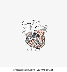 Skizze des menschlichen Körpers im Vektordesign. Linienzeichnung der Körperteilgrafik. Clipkunst des medizinischen Feldes Symbol. Gesundheitszeichen