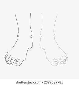 Esbozo de la parte del cuerpo humano en el diseño vectorial. Dibujo de línea de la ilustración de la parte del cuerpo. imagen de clip del icono de campo médico. Símbolo de estado