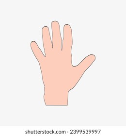 Sketch of the human Body part in vector design. Line drawing of the body part illustration. clip art of medical field icon. Health symbol