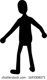 sketch of a human character with different view on a white background vector