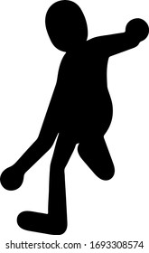 sketch of a human character with different view on a white background vector