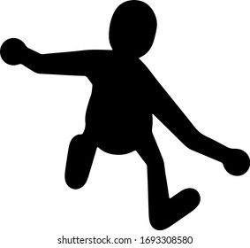 sketch of a human character with different view on a white background vector