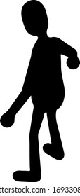 sketch of a human character with different view on a white background vector