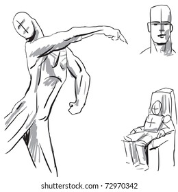 Sketch of a human figure