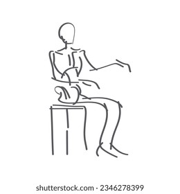 Sketch human first the mannikin frame - weight on pelvis