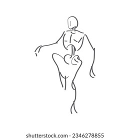Sketch human first the mannikin frame - weight on one foot only
