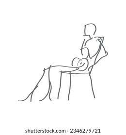 Sketch human suspended - mannikin frame