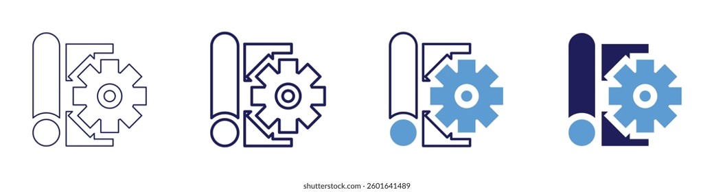 Sketch icon in 4 different styles. Thin Line, Line, Bold Line, Duotone. Duotone style. Editable stroke.