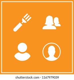 sketch icon. 4 sketch vector set. user and brush icons for web and design about sketch theme