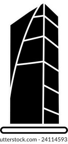 icono de esbozo de un edificio, destacando las características arquitectónicas y los elementos de diseño, adecuados para diversos proyectos y presentaciones