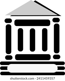 Skizzensymbol eines Gebäudes mit besonderem Schwerpunkt auf architektonischen Merkmalen und Design-Elementen, geeignet für verschiedene Projekte und Präsentationen