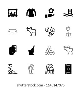 Sketch icon. collection of 16 sketch filled and outline icons such as pool ladder, champagne, football pitch, moose, sandals. editable sketch icons for web and mobile.