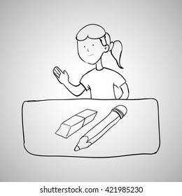 sketch icon. creative concept.   