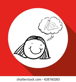 sketch icon. creative concept.  Flat illiustration , vector