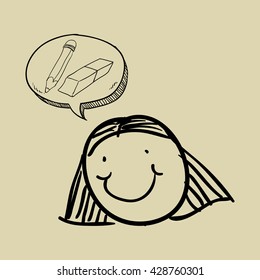 sketch icon. creative concept.  Flat illiustration , vector